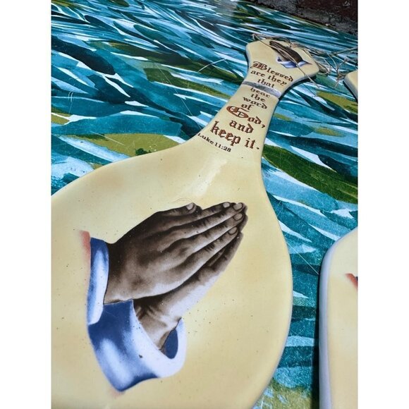Pair of Religious Fork & Spoon decor - Picture 3 of 11